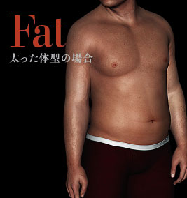 太った体型の場合